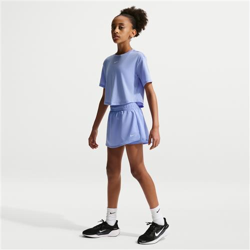 Nike One Dri-FIT-skort med høj talje til større børn (piger) - lilla