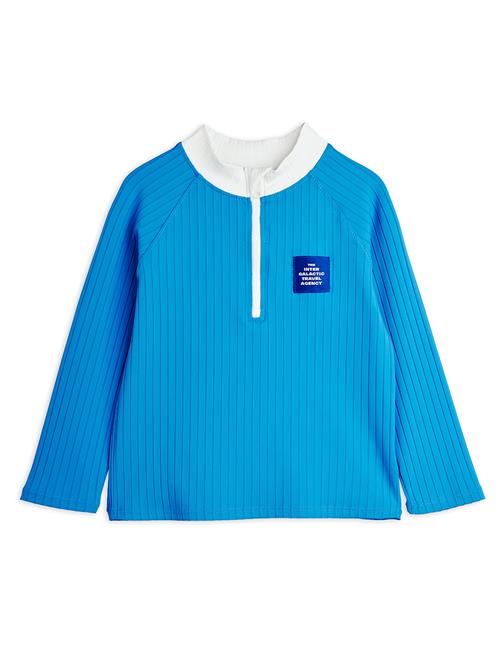Mini Rodini Travel Agency Patch Langærmet UV-top Blue  Blue 128/134 cm  Blå  128/134 cm  unisex