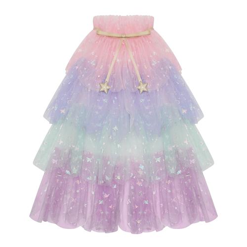 Mimi & Lula Scallop Pastel Cape Multi  Multi  3-8 Y  Lilla  3-8 år 3-8 Years kvinde