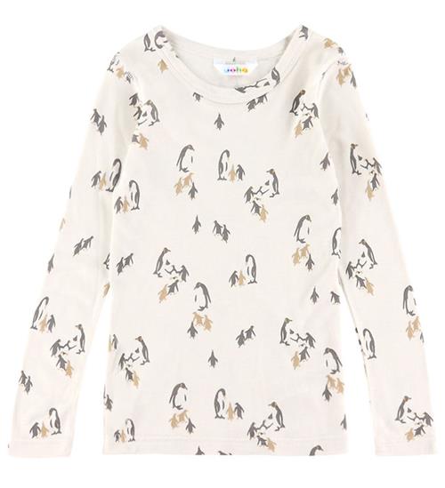 Joha Bluse - Viskose/Bambus - Lys Beige m. Print