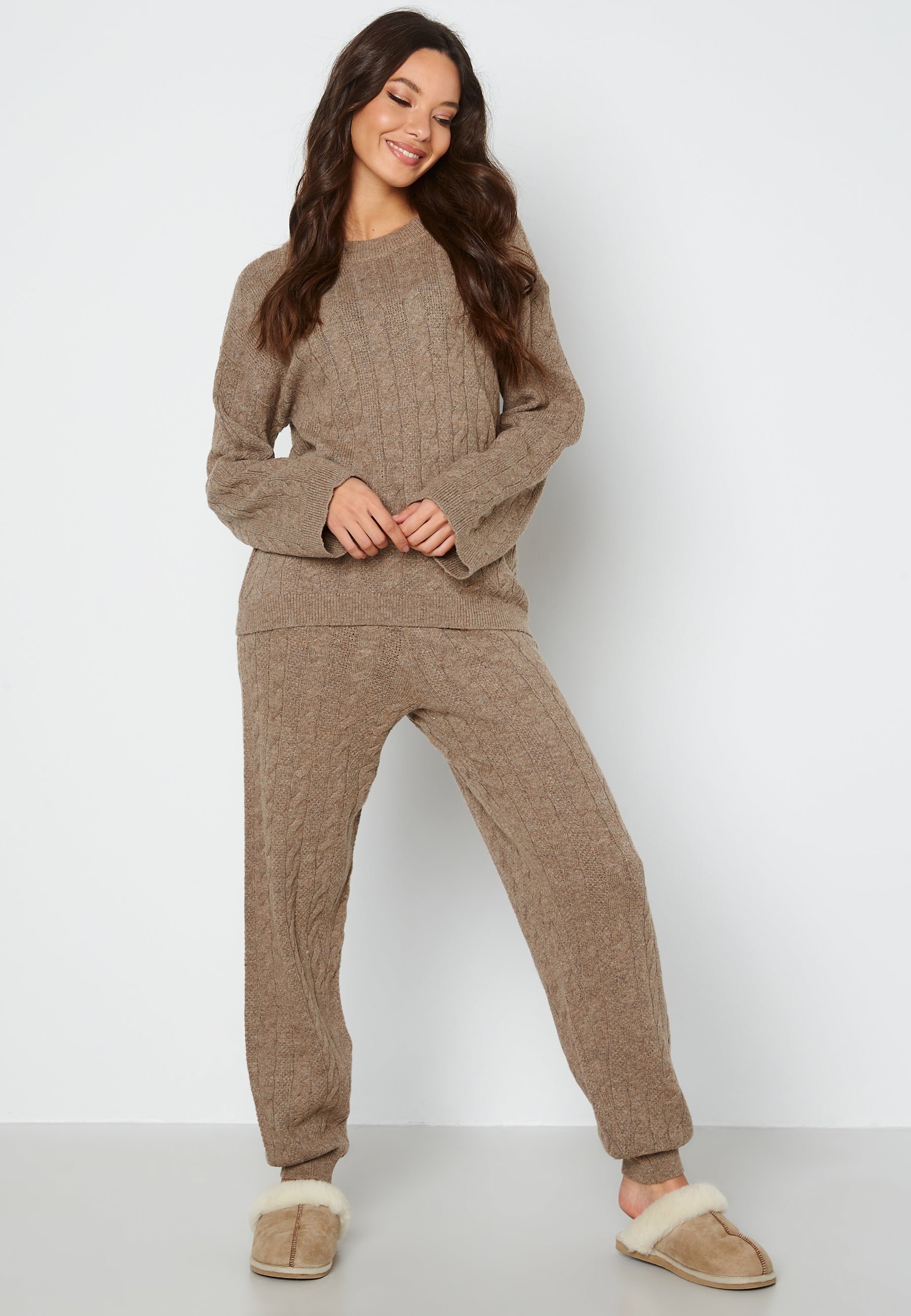 SELECTED Ansley MW Cable Knit Pant