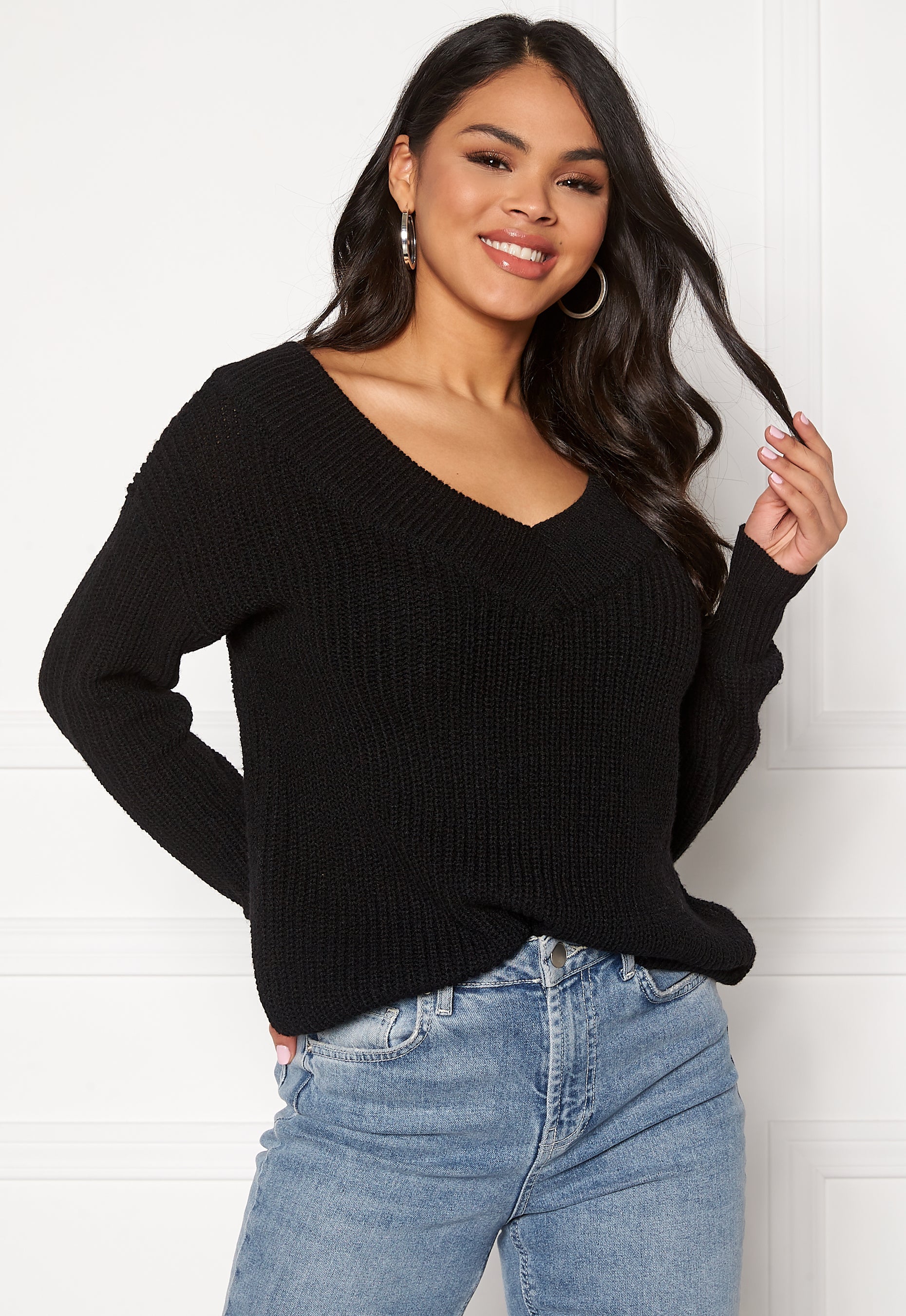 ONLY Melton Life L/S V-Neck Pullover