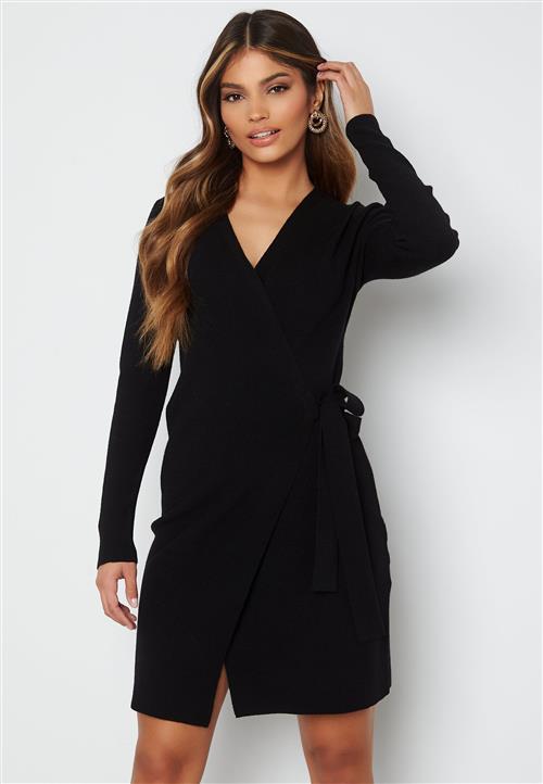 BUBBLEROOM Odelia knitted wrap dress