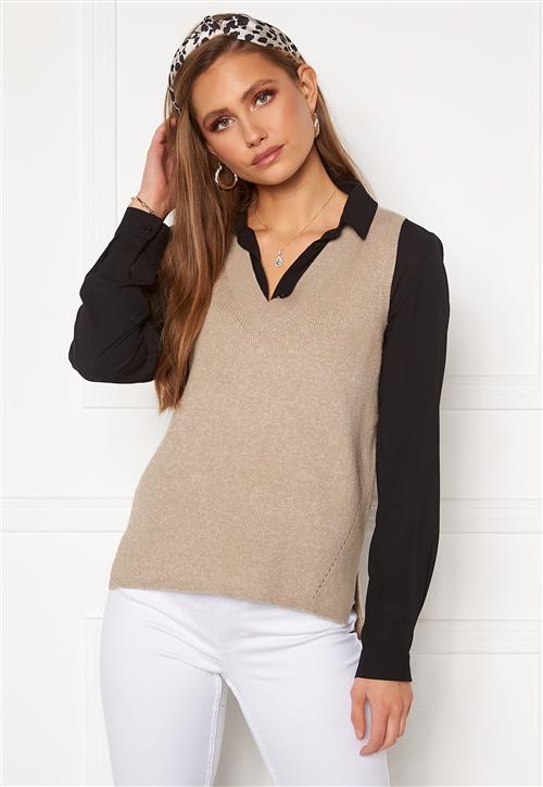 VILA Ril Knit Rib V-Neck Vest