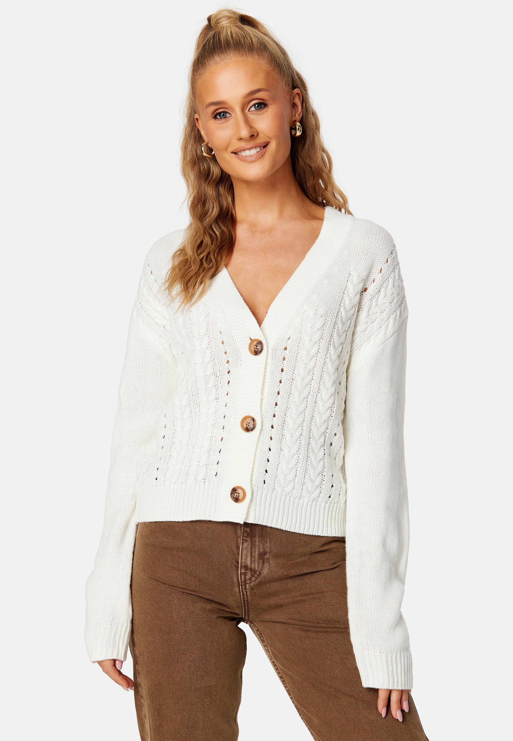 VILA Oa L/S Cable Knit Cardigan