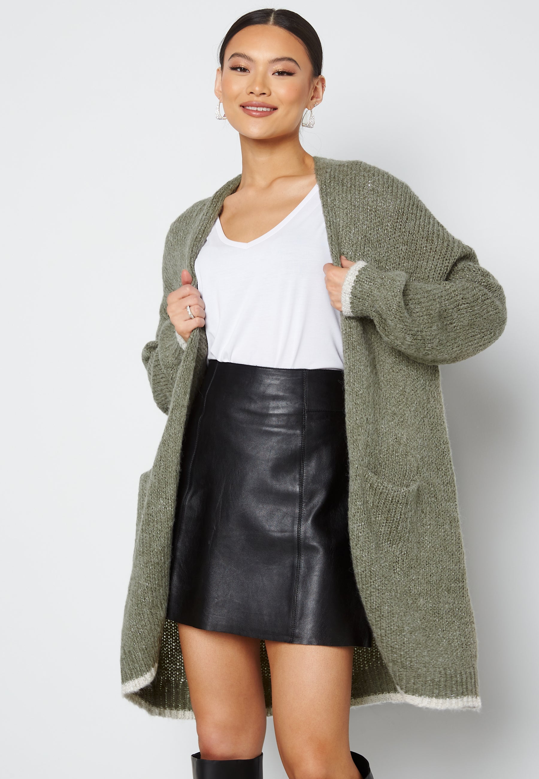 ICHI Lines Knit Cardigan