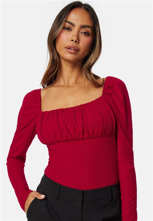BUBBLEROOM Square Neck Long Sleeve Top