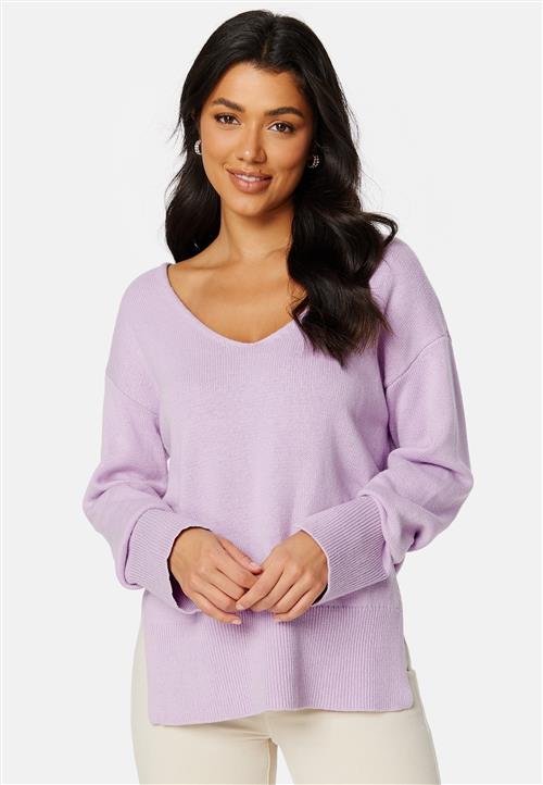 BUBBLEROOM Maya v-neck slit sweater
