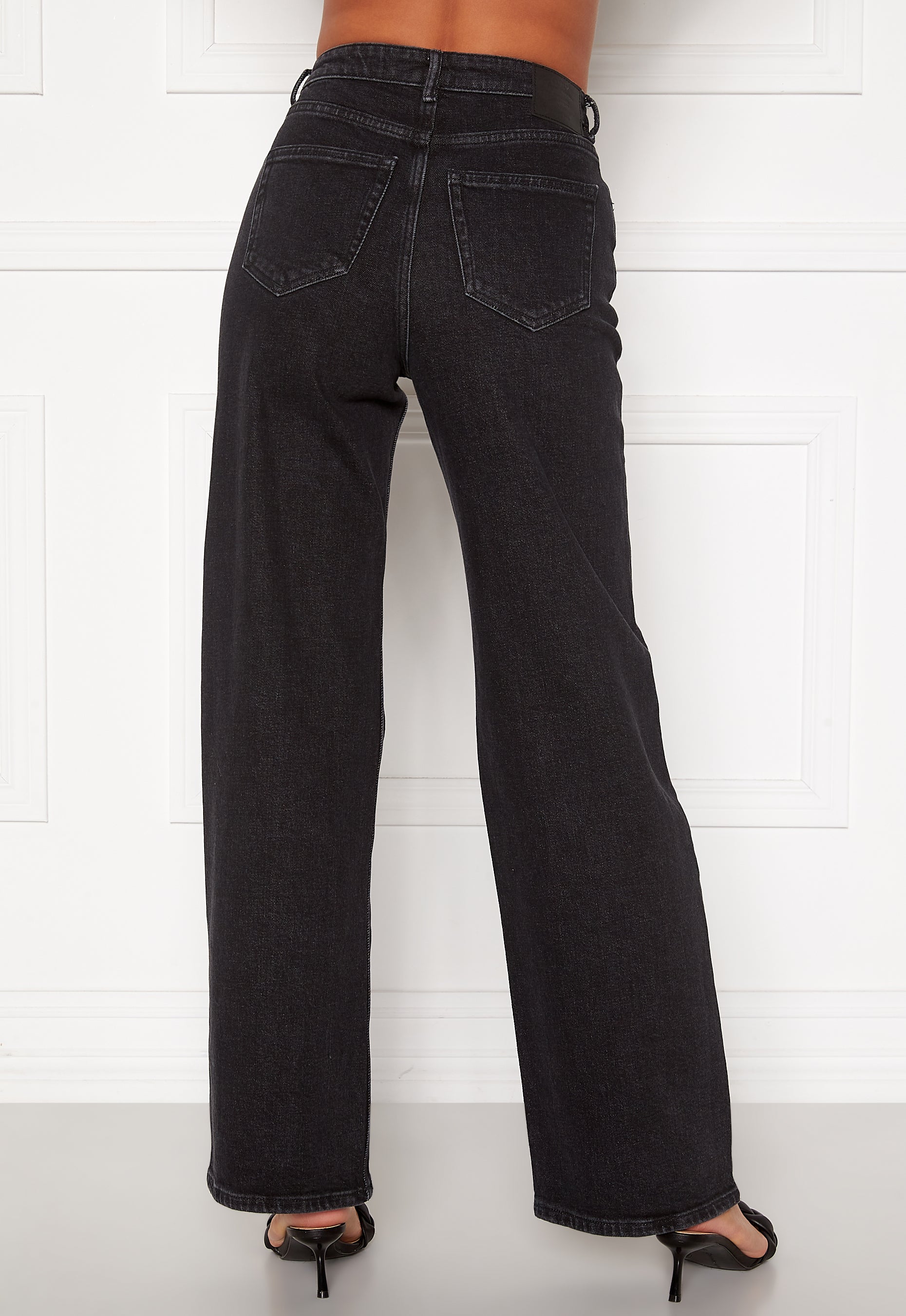 ONLY Juicy HW Black Wide Leg Jeans