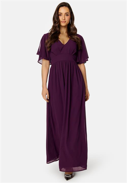 Bubbleroom Occasion Butterfly Sleeve Chiffon Gown