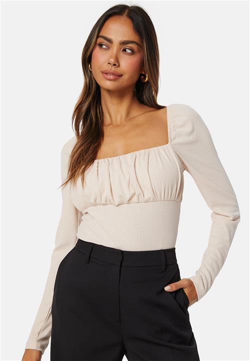 BUBBLEROOM Square Neck Long Sleeve Top