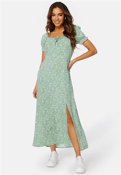 BUBBLEROOM Front Tie Long Viscose Dress