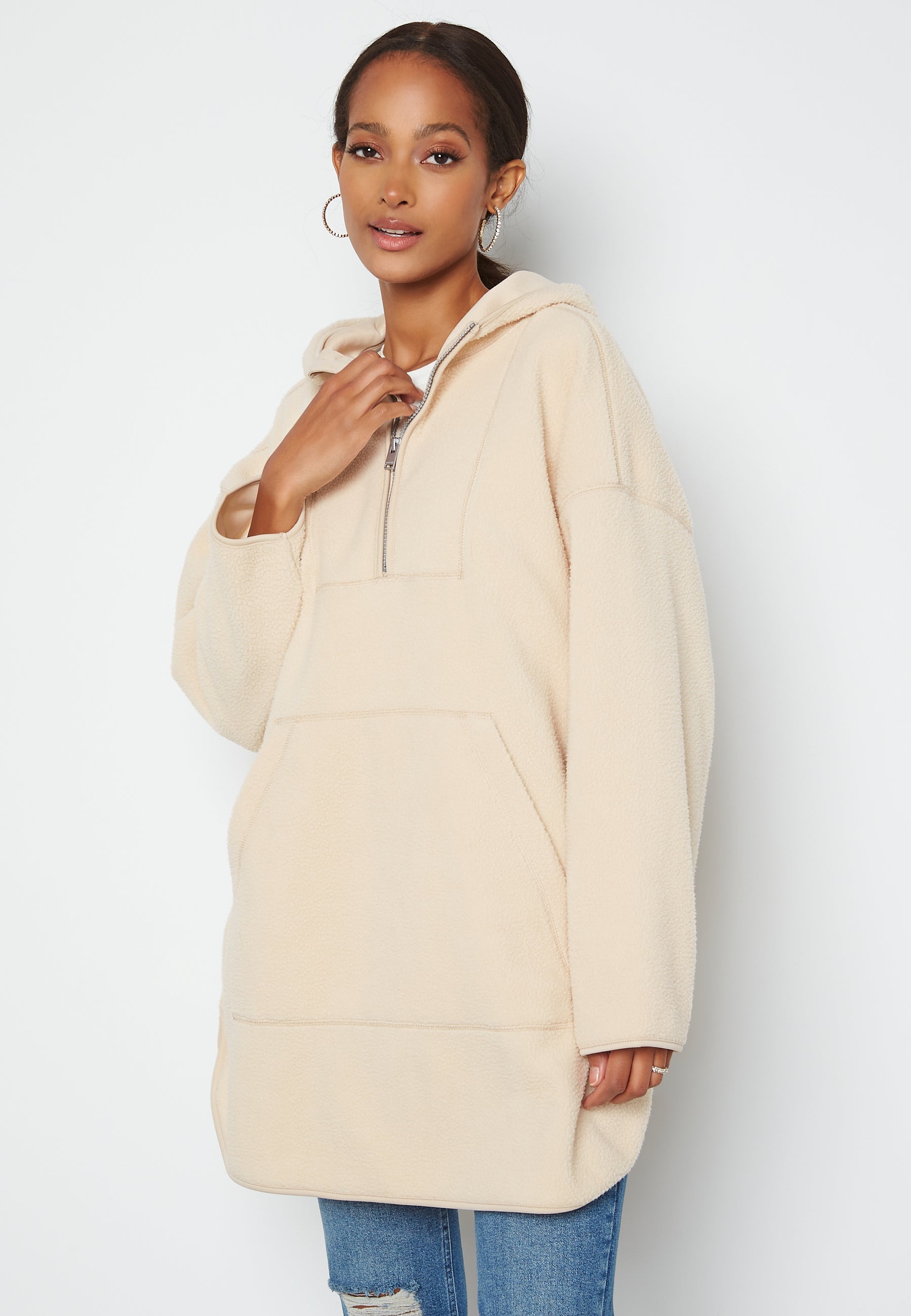 SELECTED Cosy 7/8 Fleece Hoodie