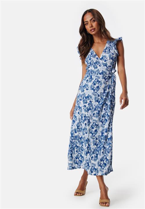 VILA Vipeffi lira V-Neck wrap midi dress