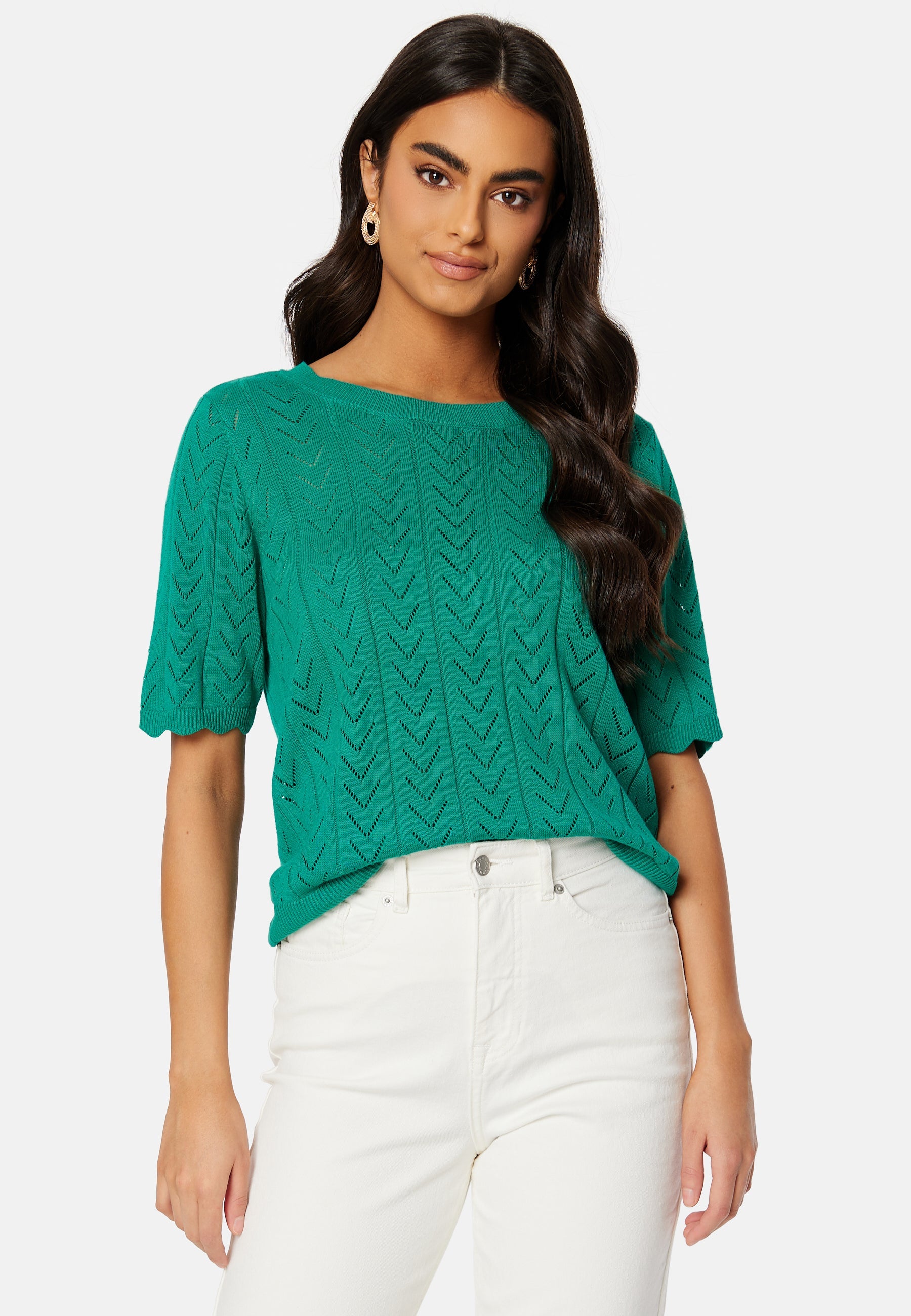 VILA Shelley O-Neck 2/4 Knit Top