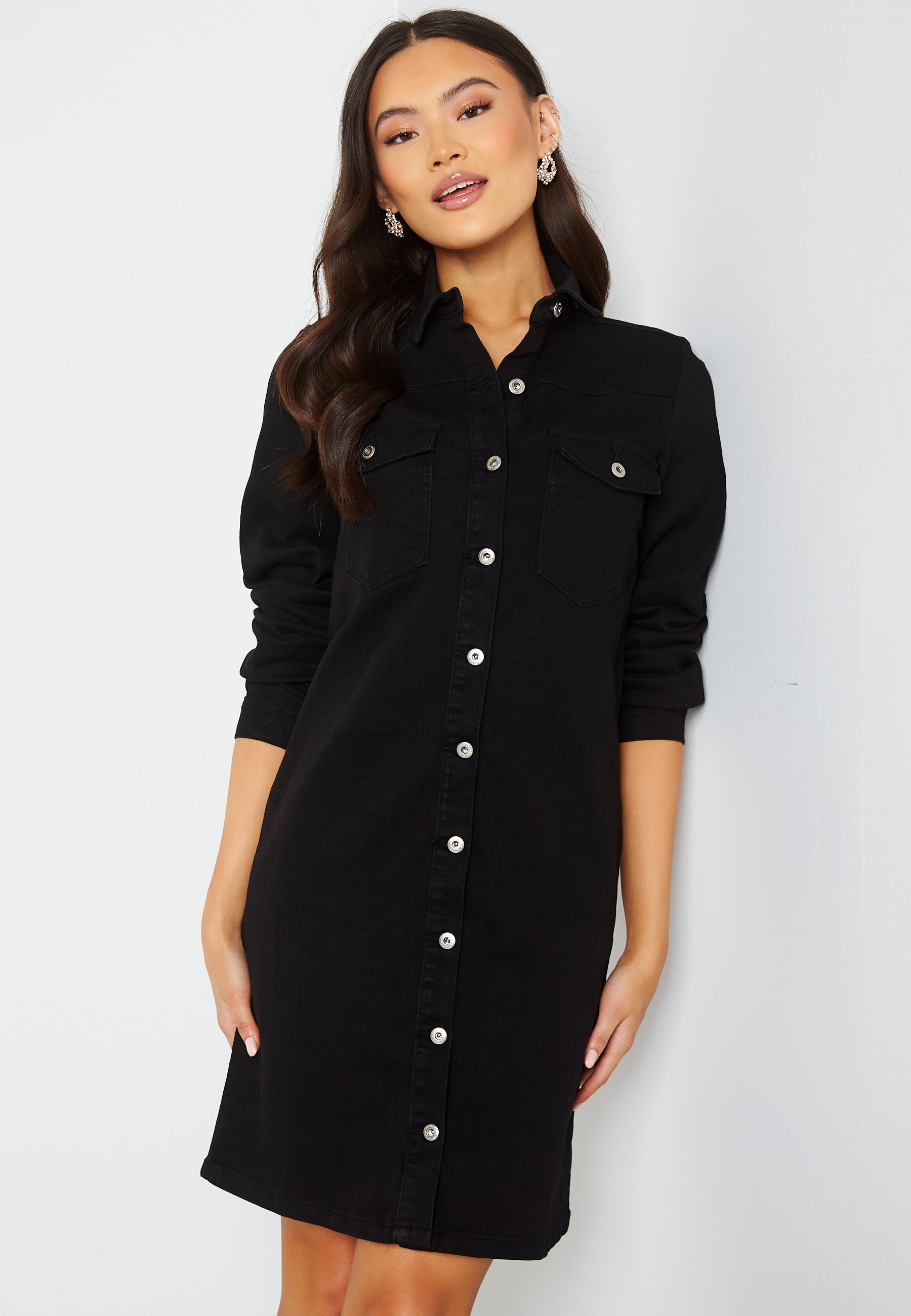 Pieces Perry L/S Denim Dress