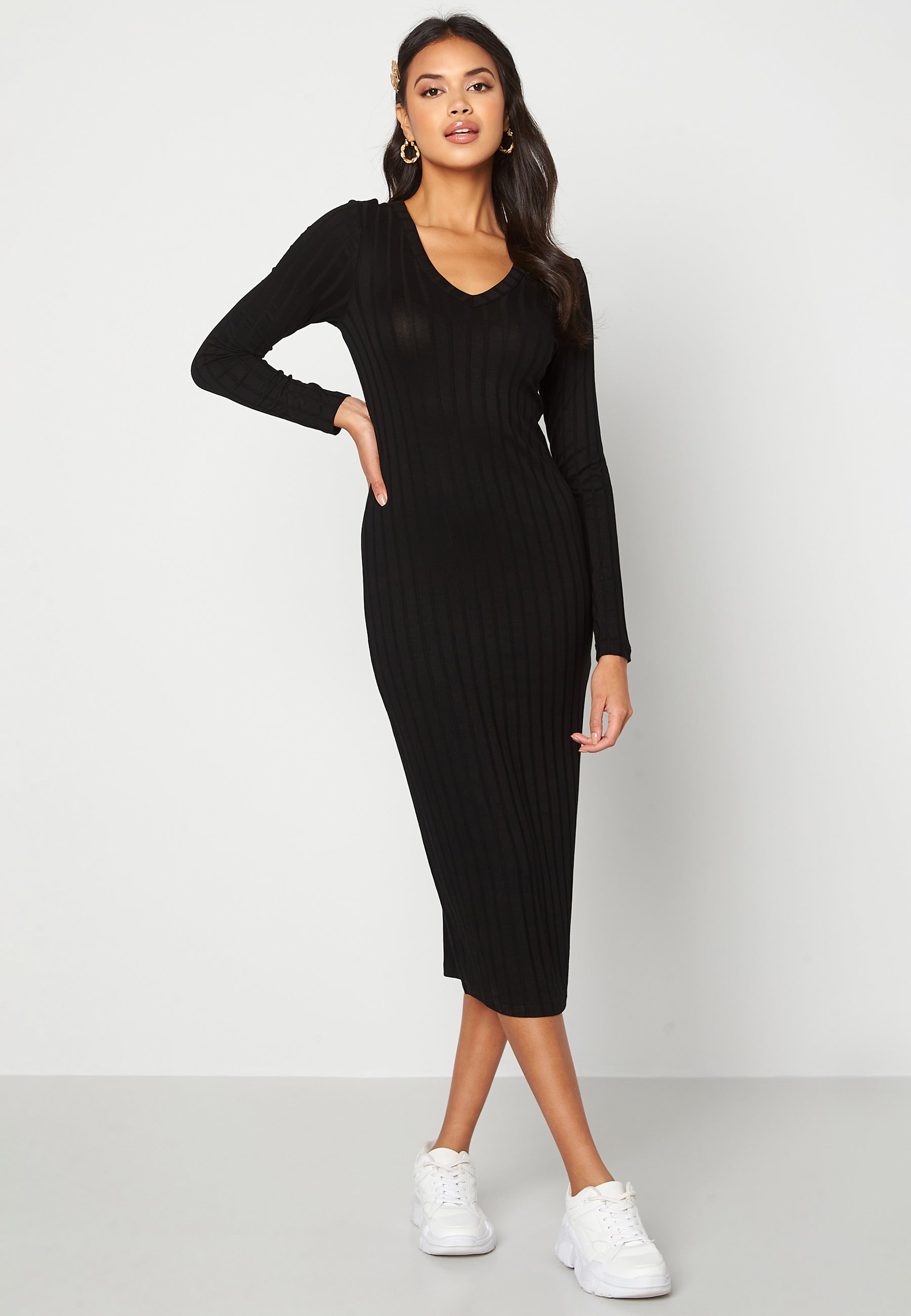 Happy Holly Estella rib mid dress