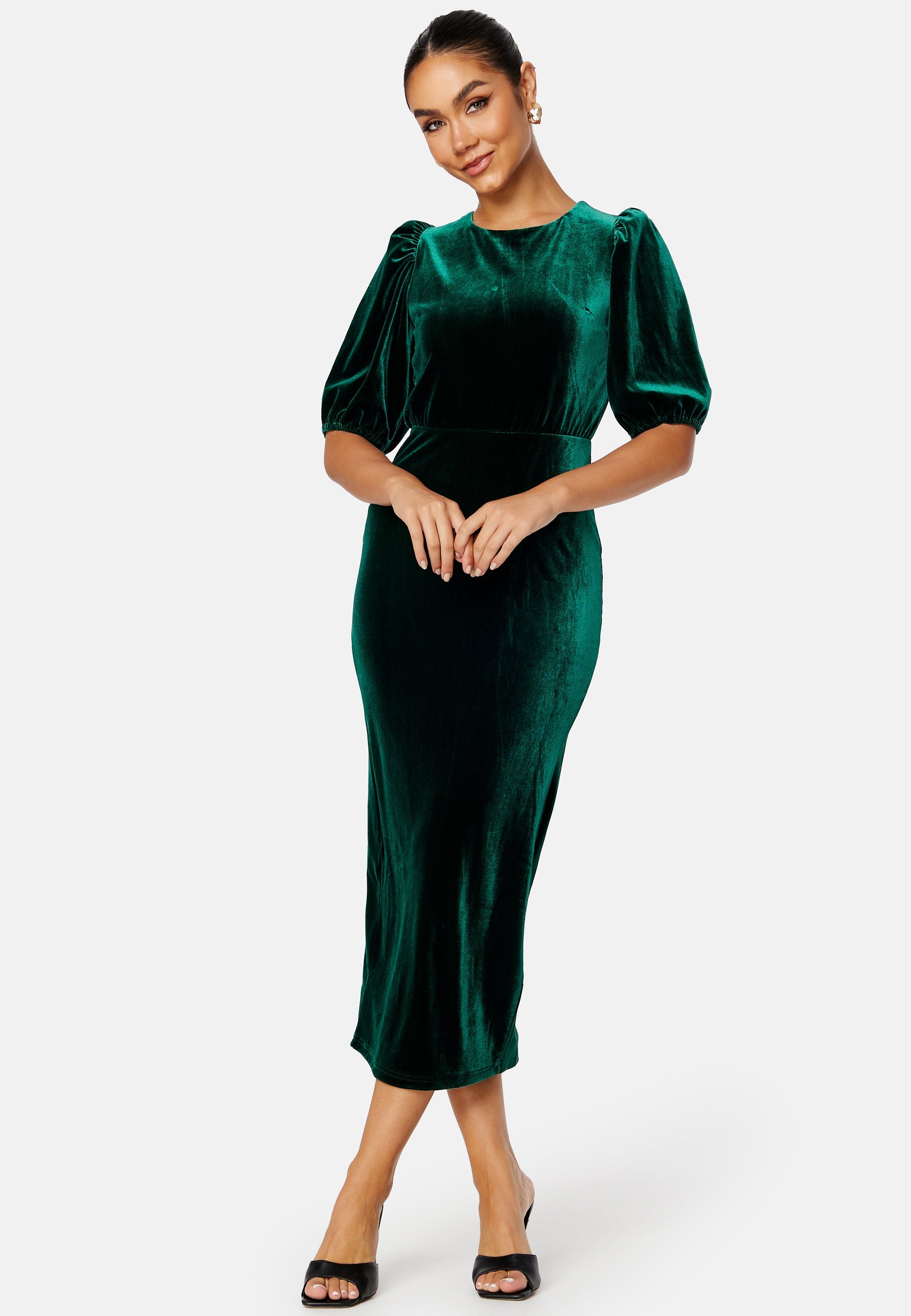 Happy Holly Irse Velvet Midi Dress