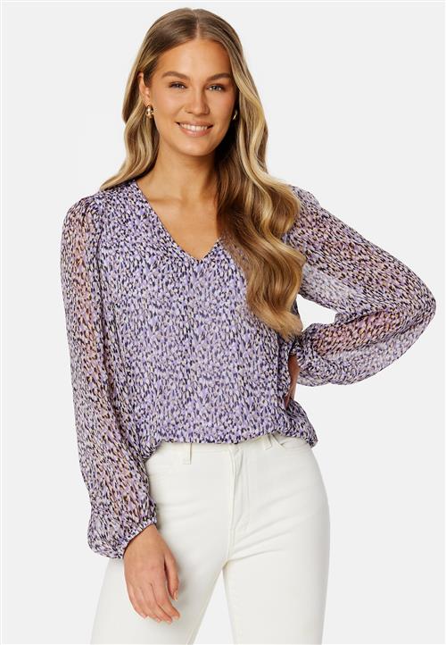 VILA Falia Dotta V-Neck L/S Top