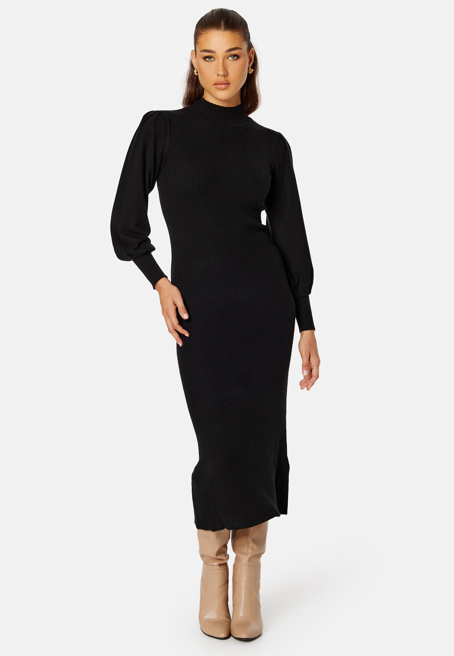 VILA Luciana L/S High Neck Knit Dress