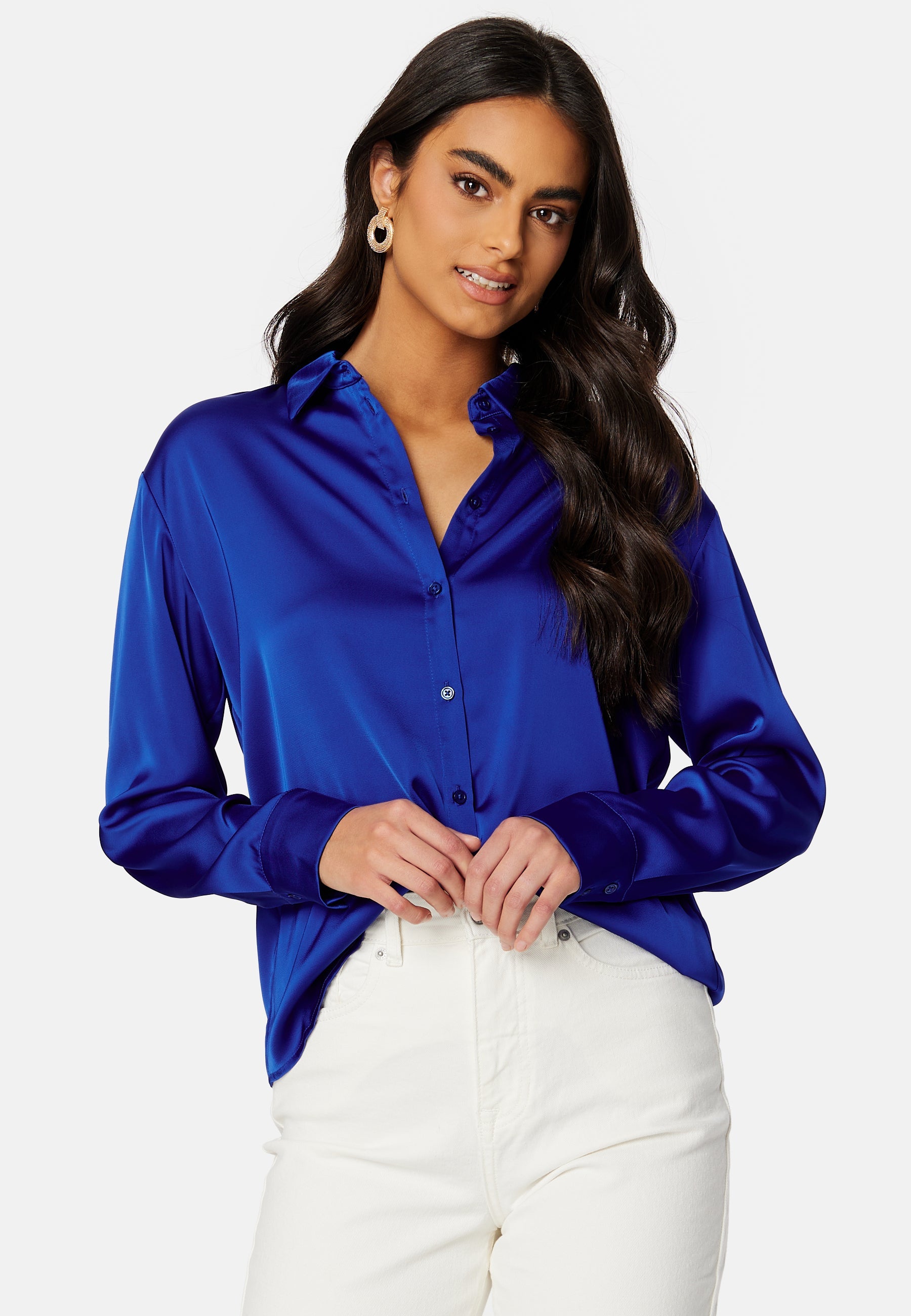 VILA Clair L/S Sateen Shirt