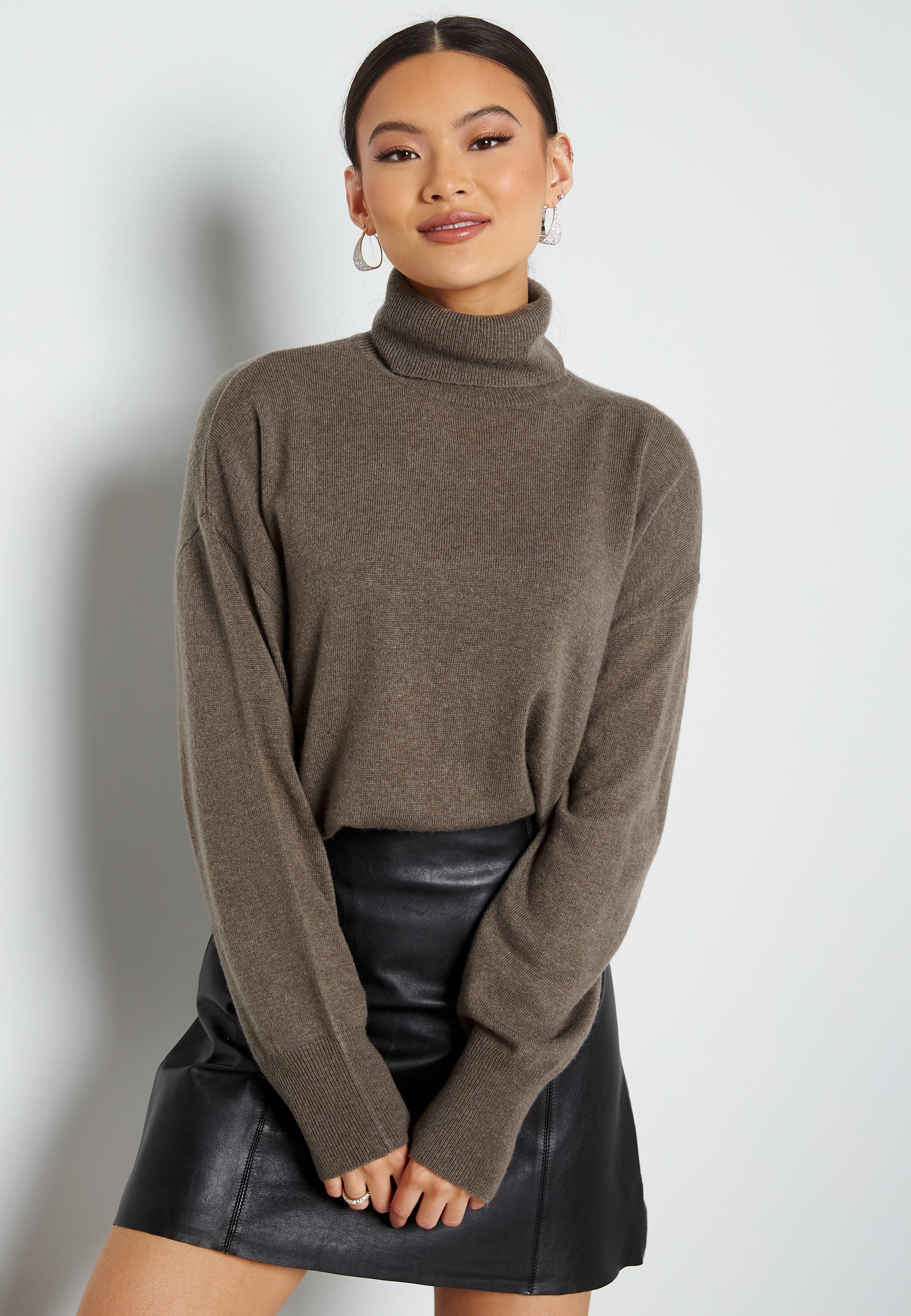 Pieces Elly LS Roll Neck Wool Knit