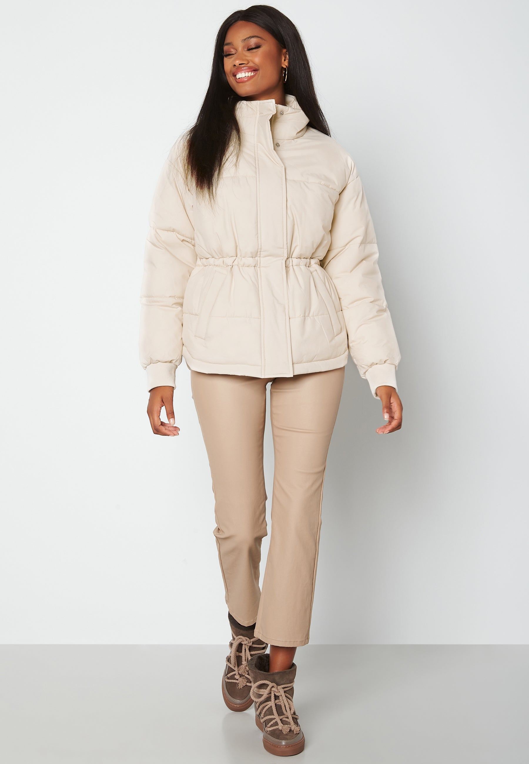 BUBBLEROOM Rahima Drawstring Waist Puffer Jacket
