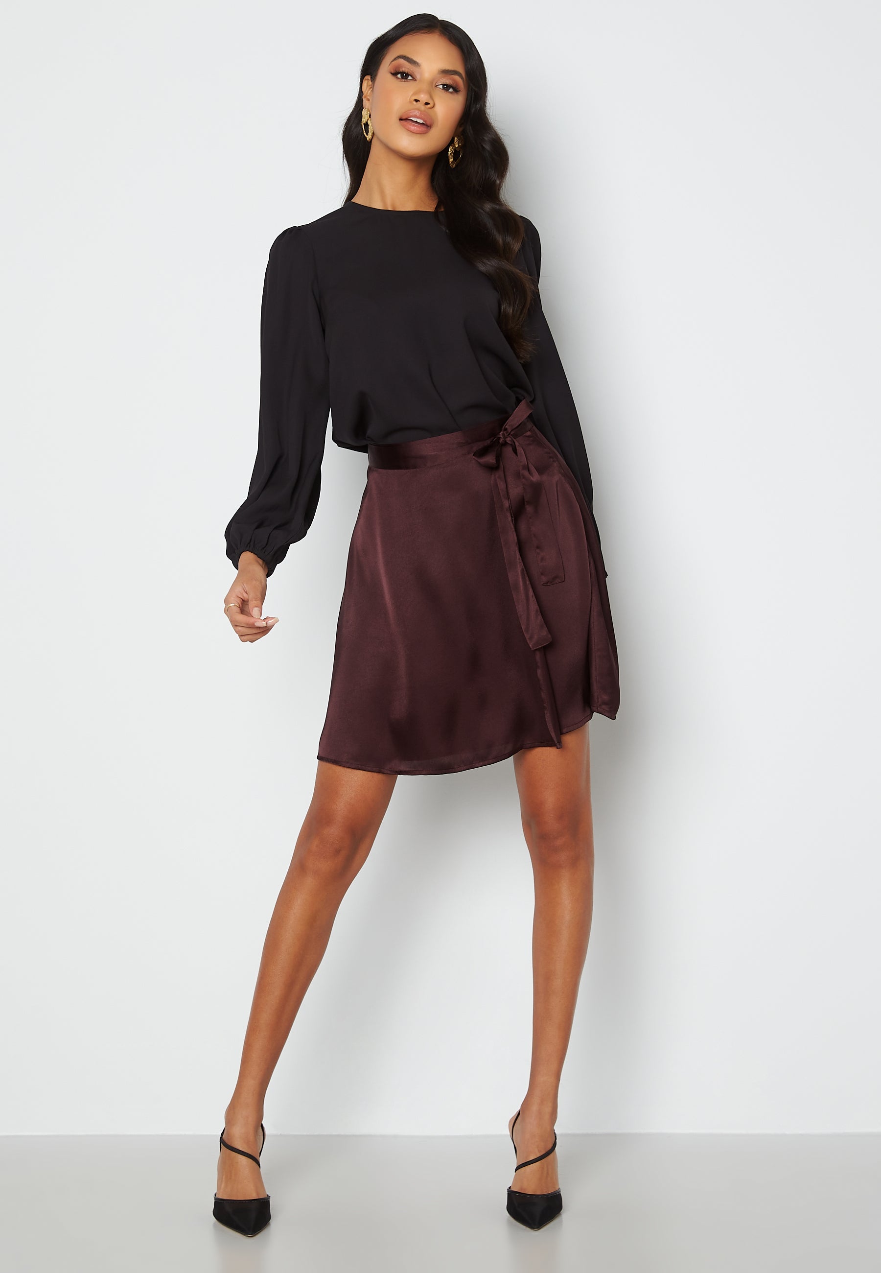 BUBBLEROOM Tallulah Satin Skirt