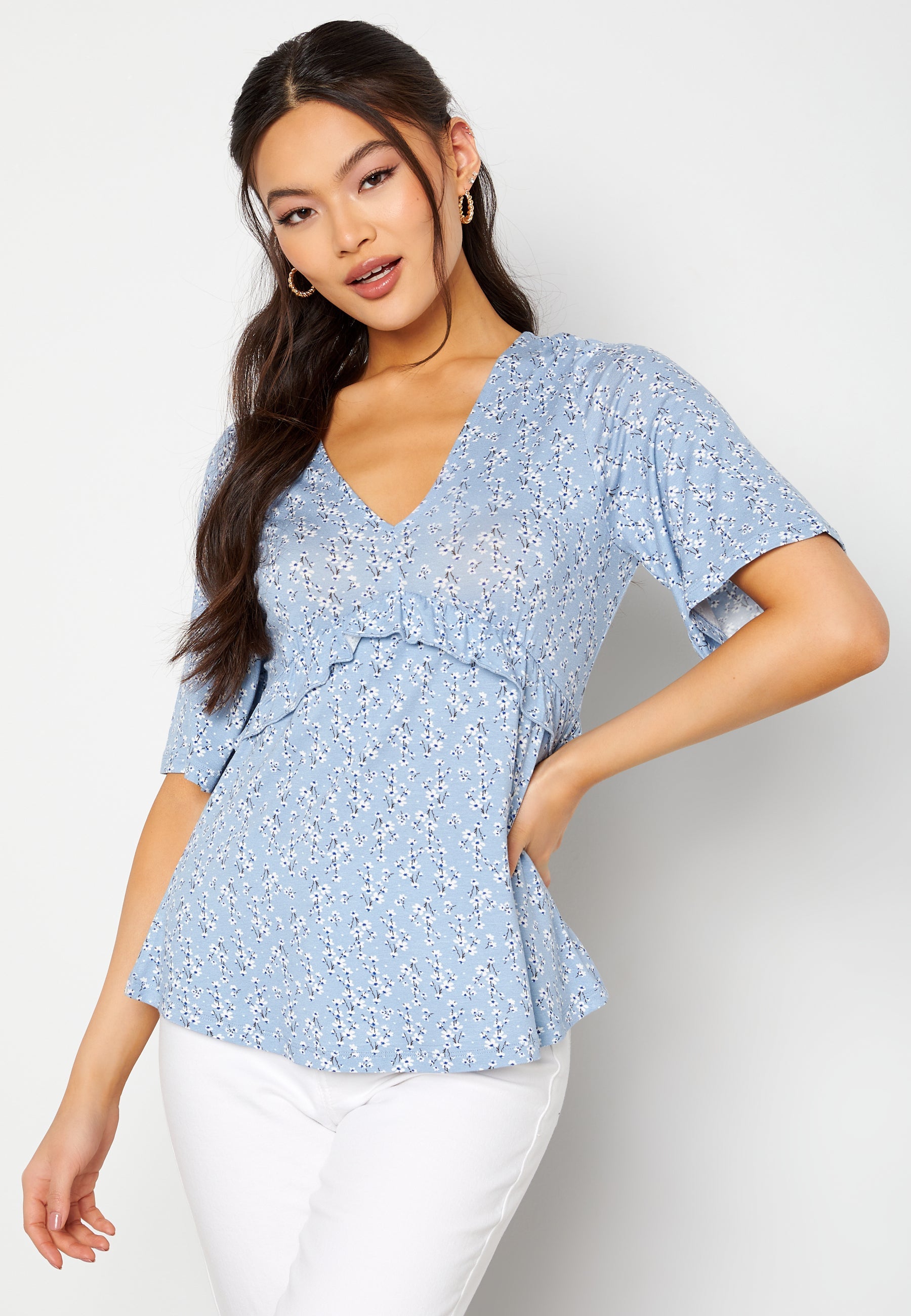 Happy Holly Kora flounce top