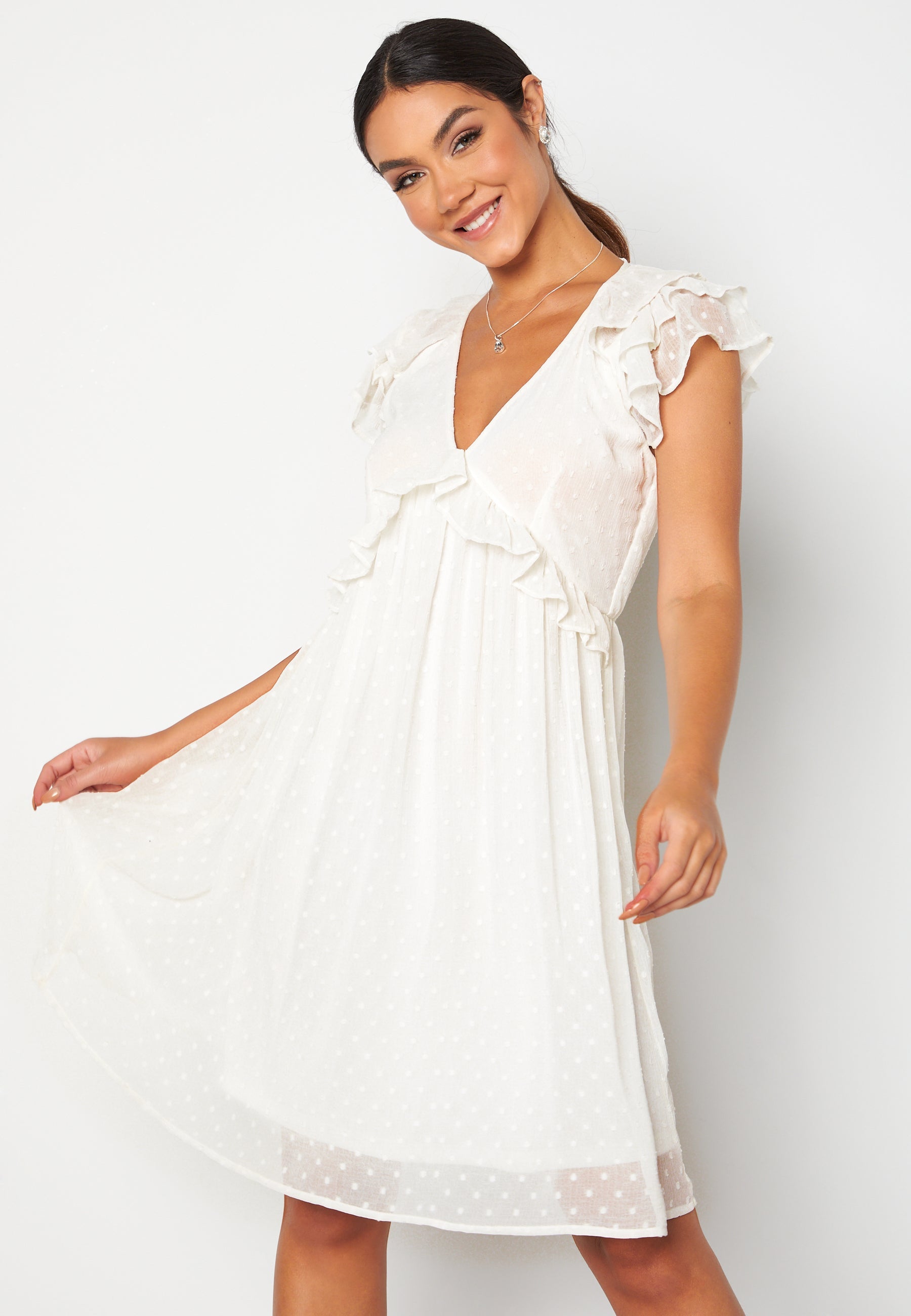 VILA Armina V-Neck S/S Short Dress