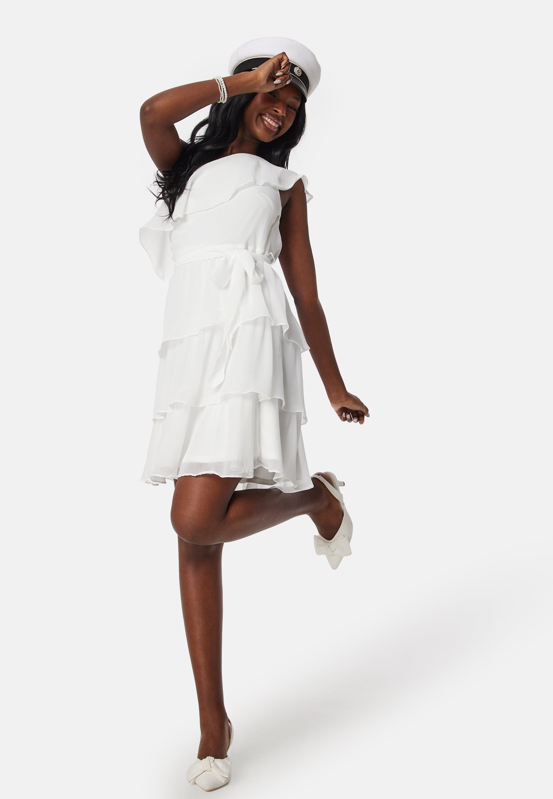 VILA Viabbelone flounce short dress