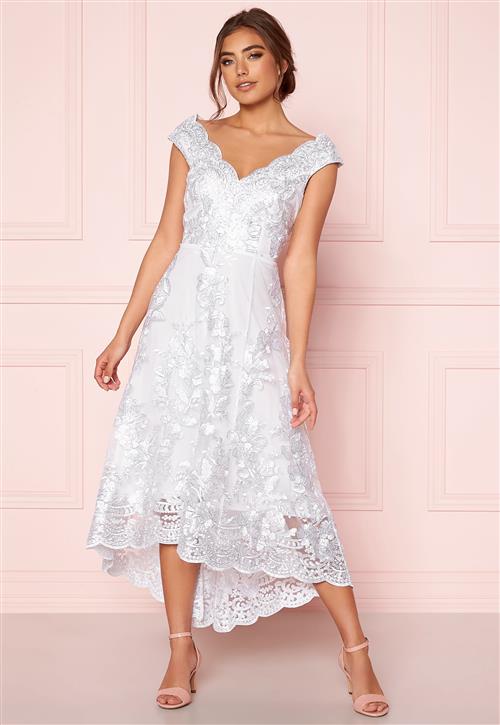 Goddiva Embroidered Lace Dress