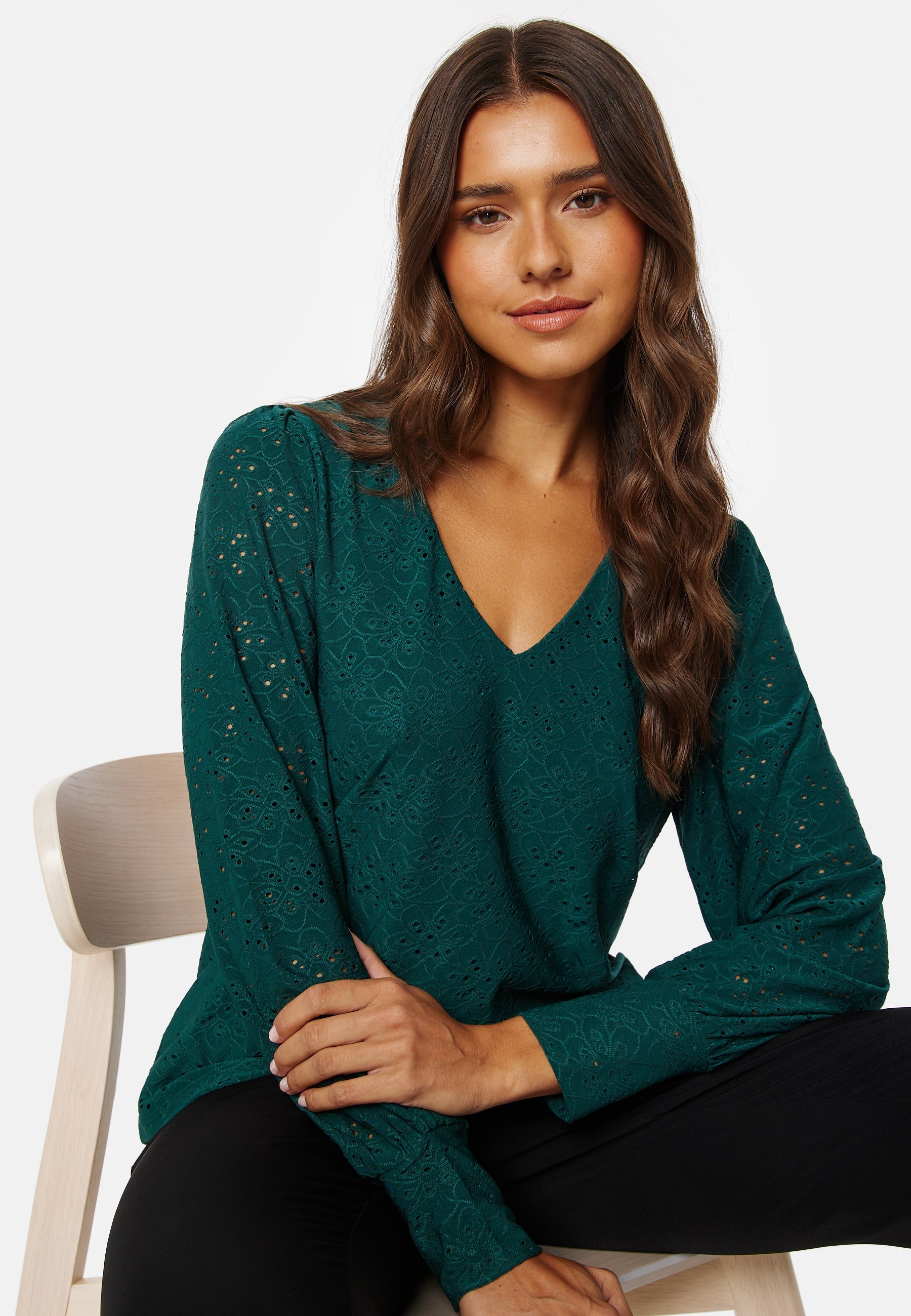 VILA Paulina V-Neck L/S Top