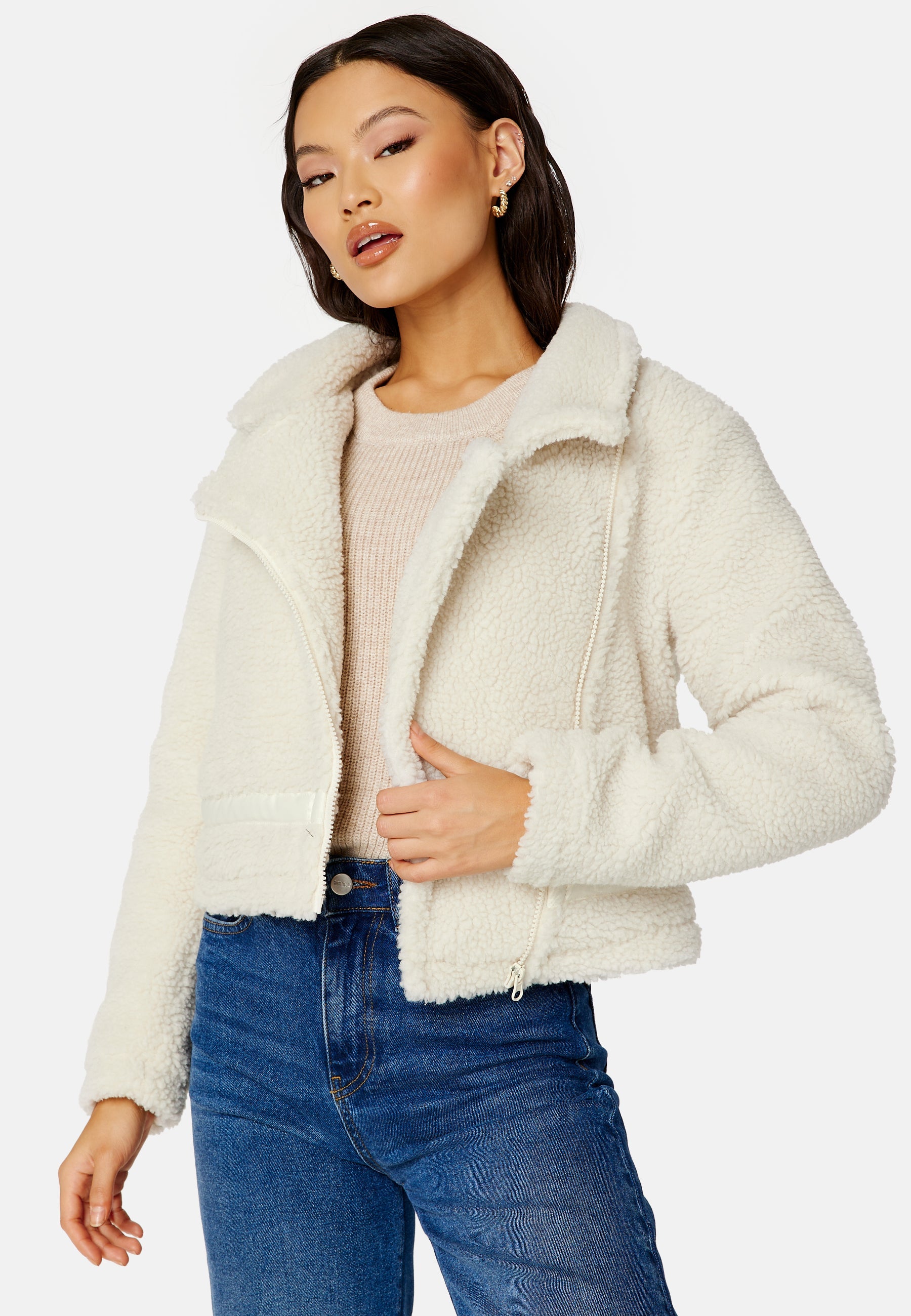 BUBBLEROOM Belle Teddy Biker Jacket