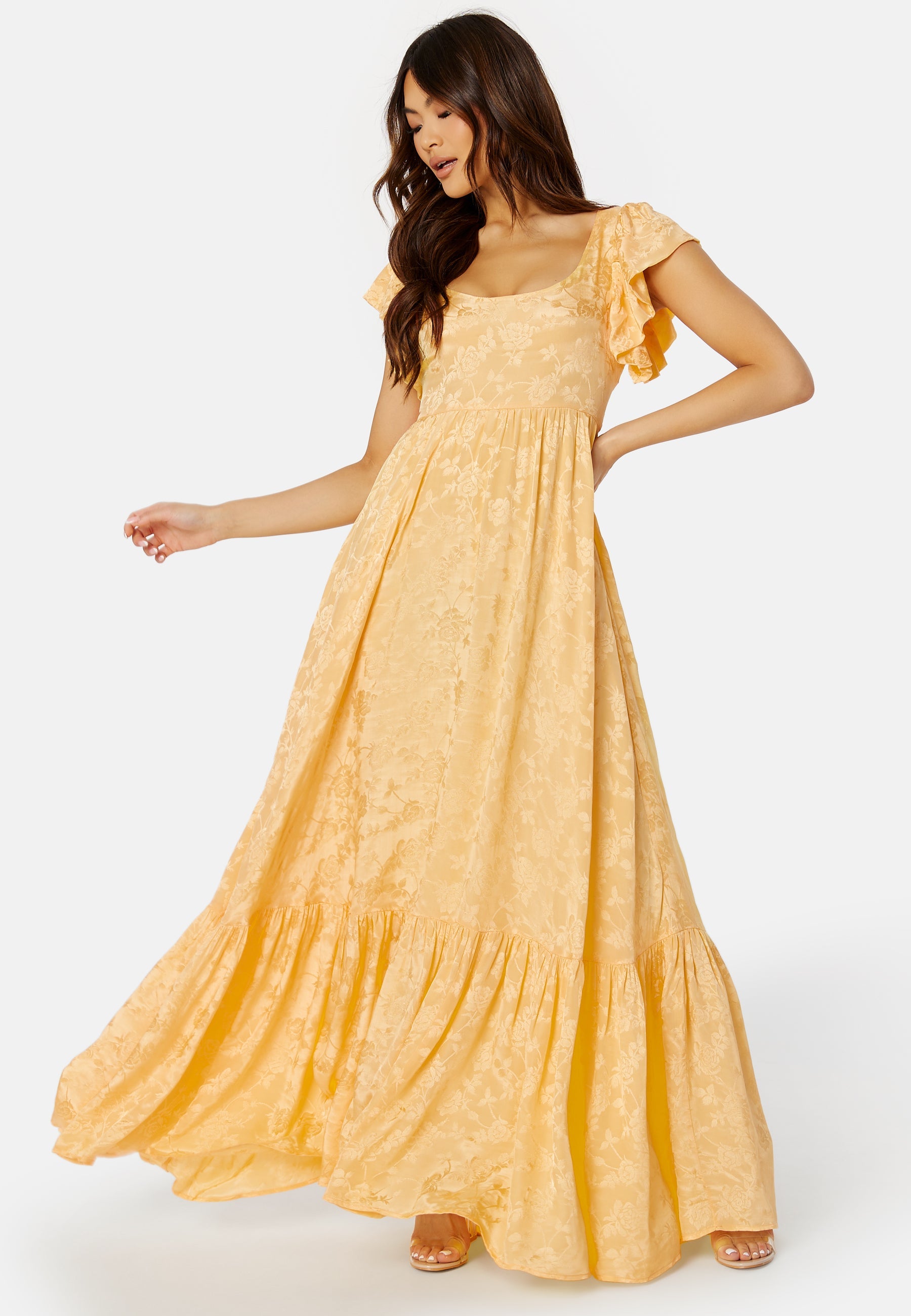 byTiMo Jacquard Open Back Dress