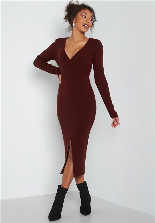 BUBBLEROOM Lima knitted wrap dress