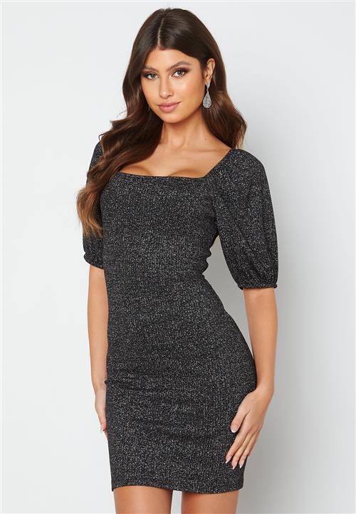 BUBBLEROOM Marlowe puff sleeve sparkling dress