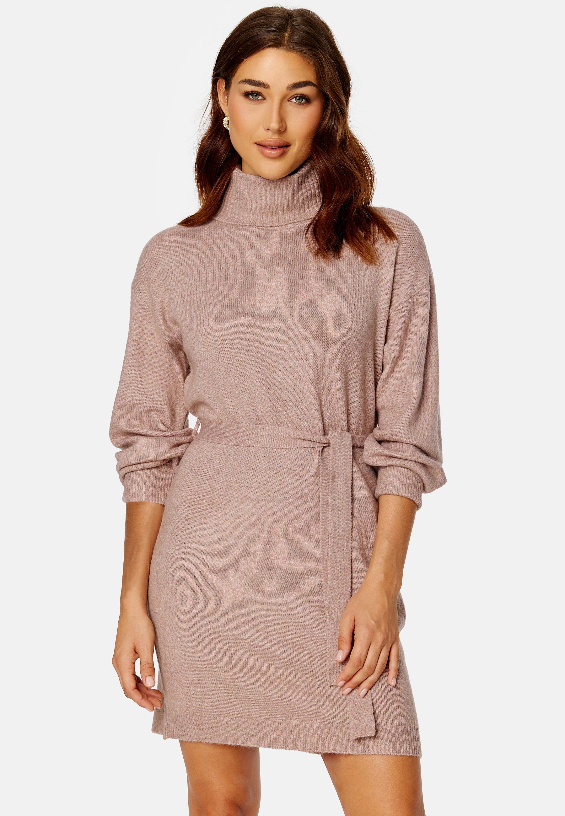 JDY Rue L/S Roll Neck Belt Dress