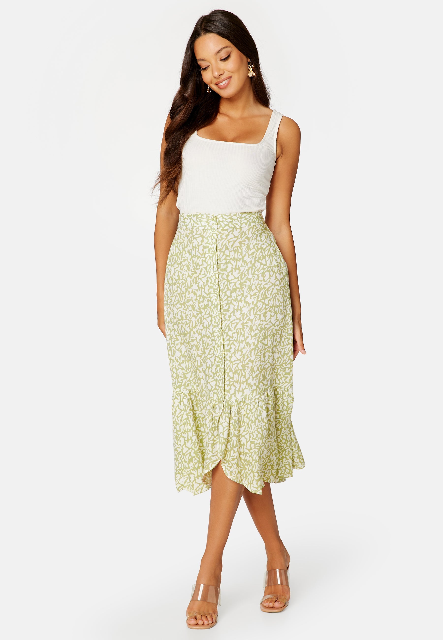 Pieces Sanna HW Midi Skirt