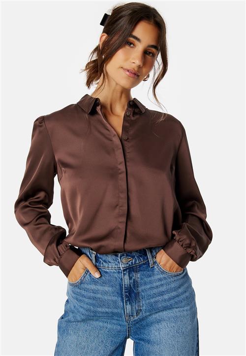 VILA Ellette Satin L/S Shirt