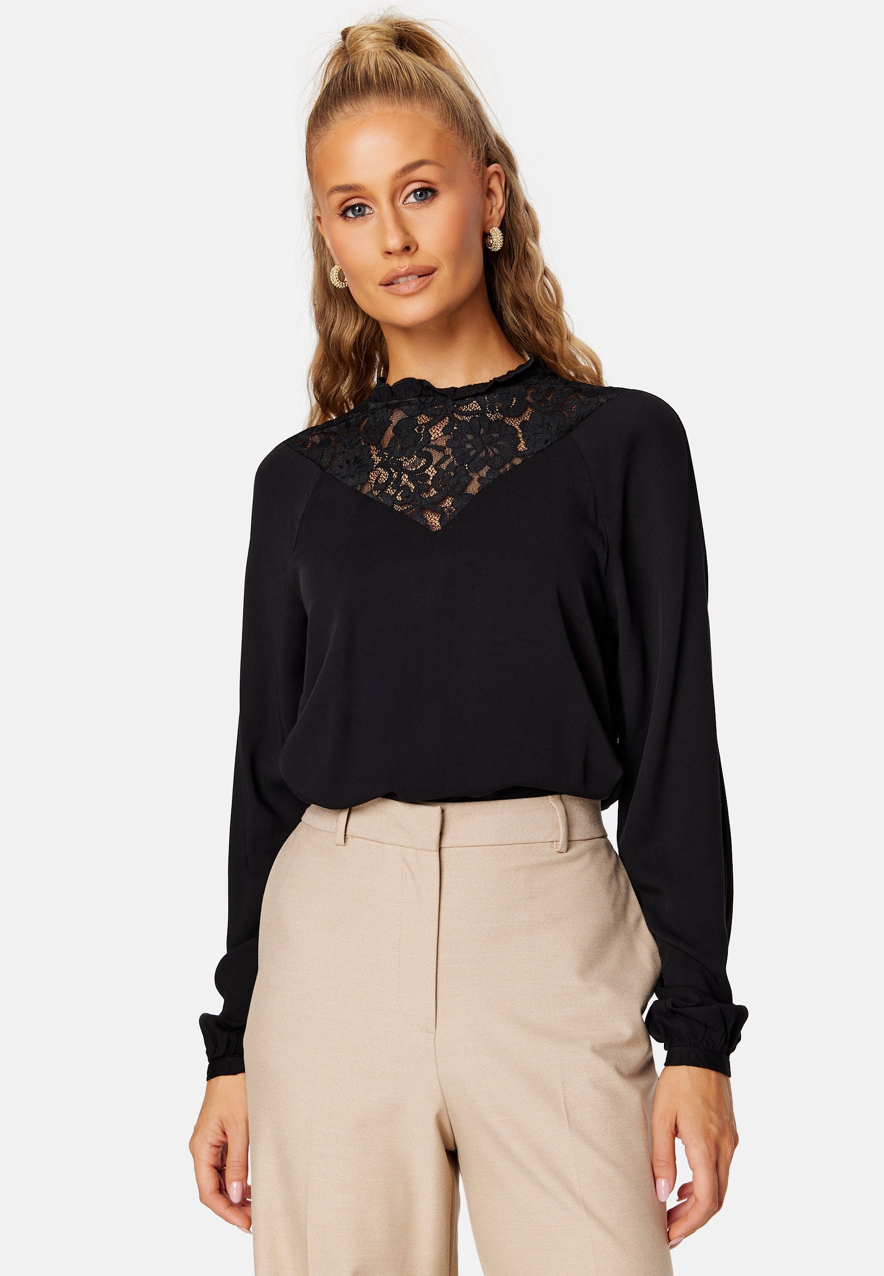 VILA Suvita L/S Lace Top /SU