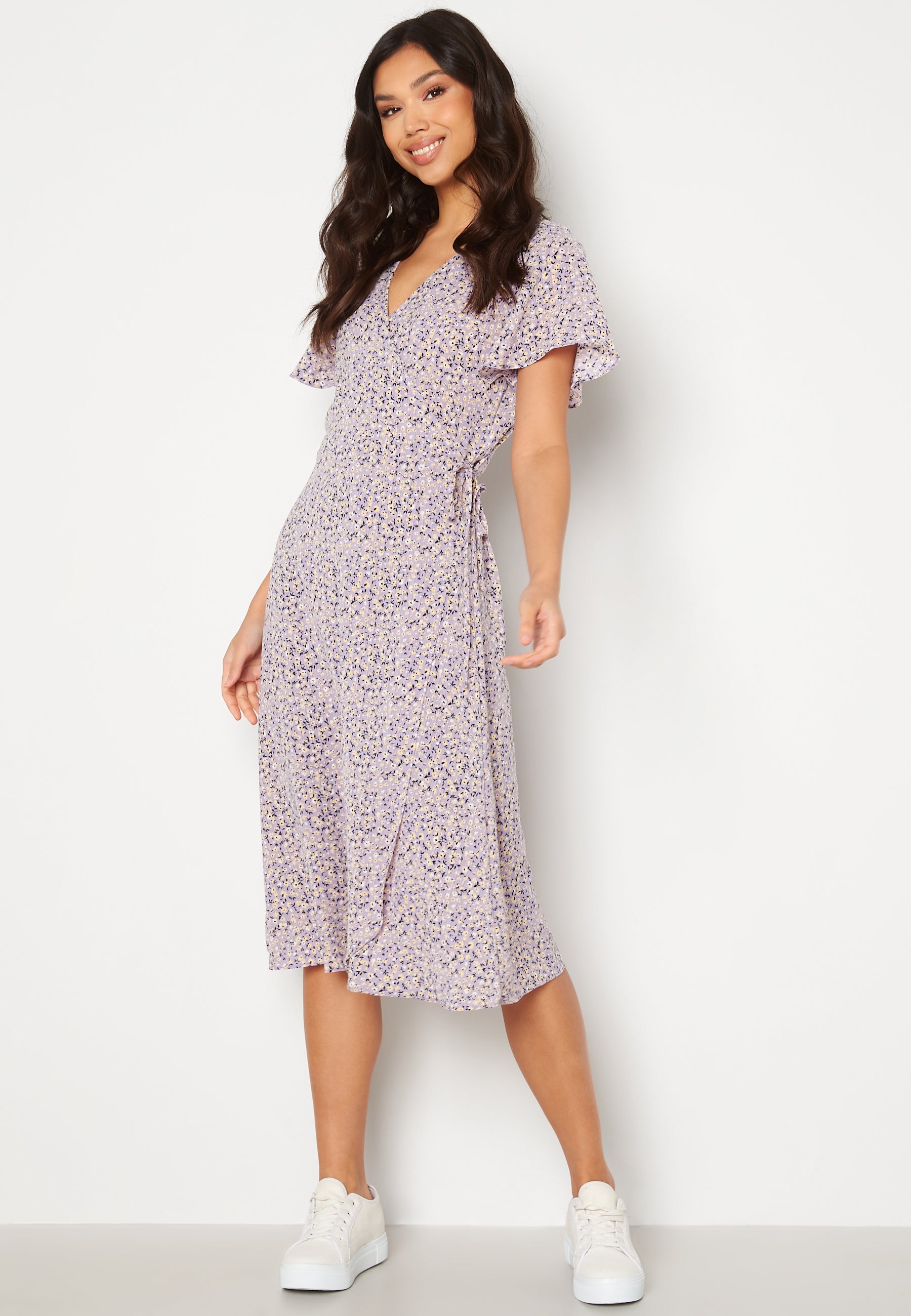 VILA Lovie S/S Wrap Midi Dress