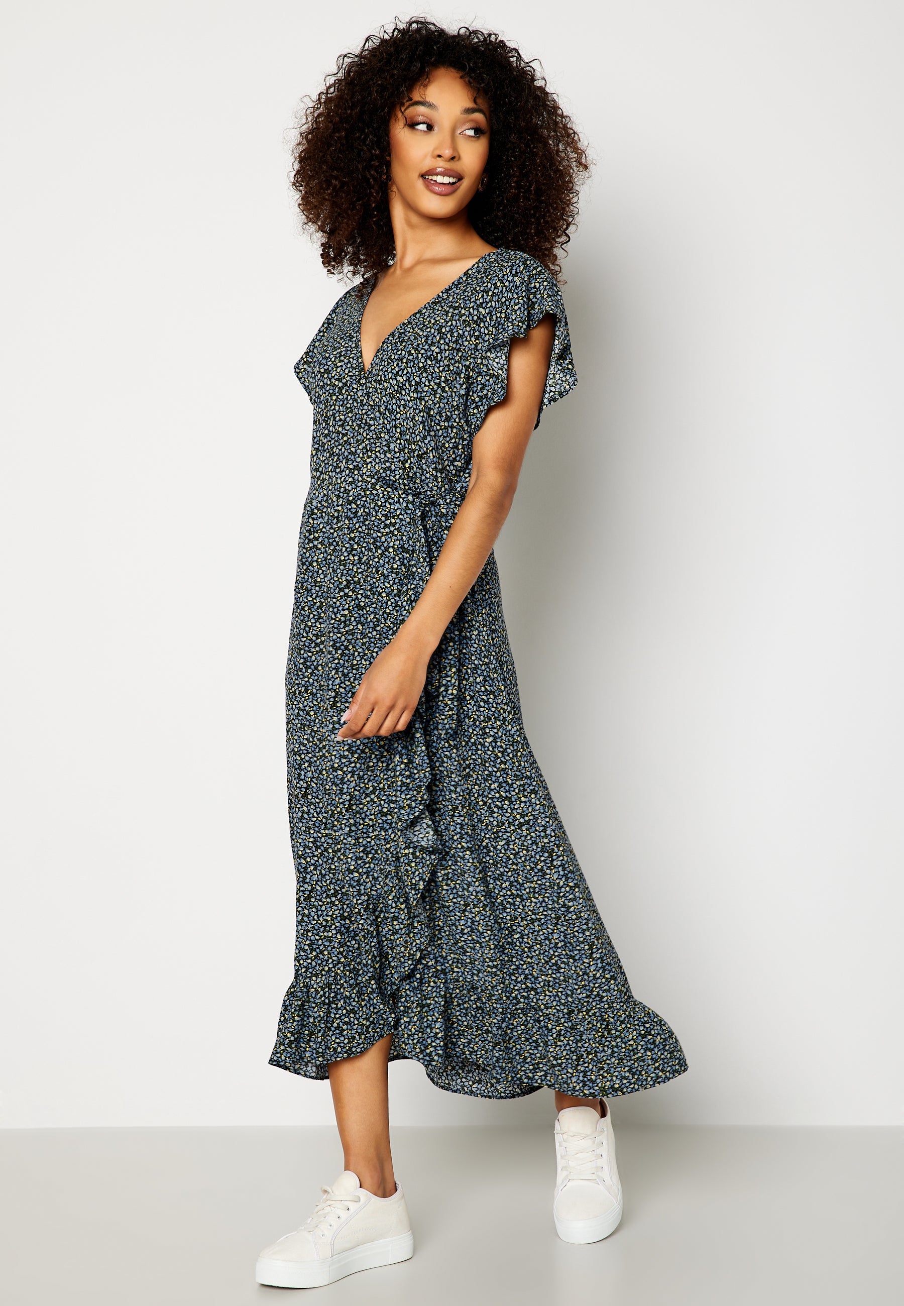 VILA Fini Wrap S/S Long Dress