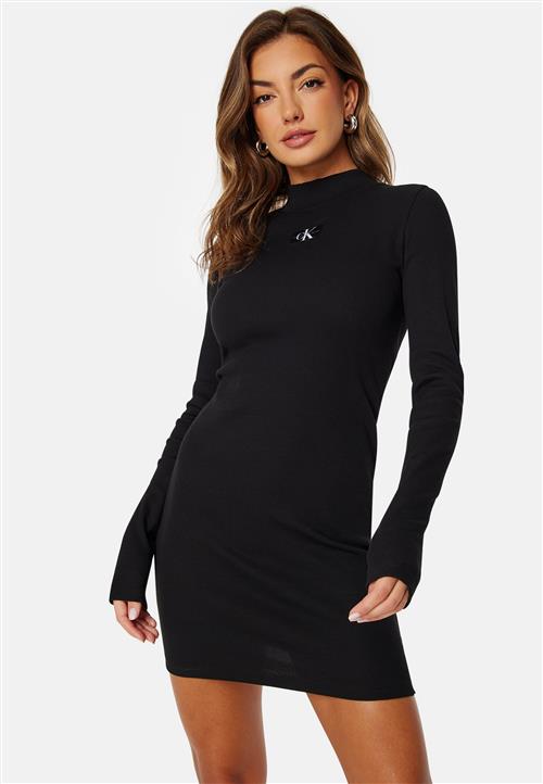 Calvin Klein Jeans Woven Label Rib LS Dress