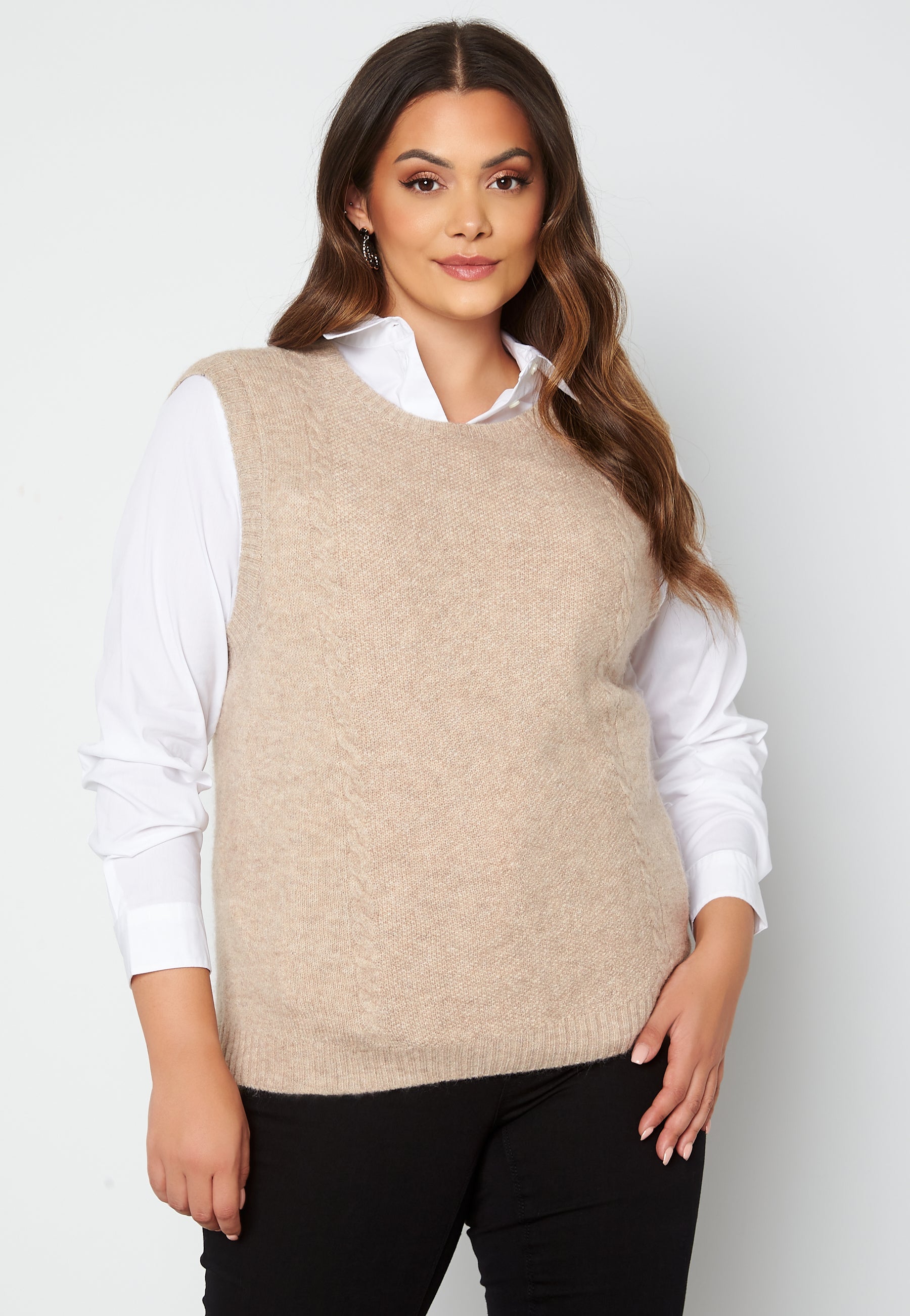 Bubbleroom Abbi Life S/L Vest Knit