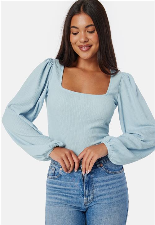 BUBBLEROOM Square Neck Balloon Sleeve Top