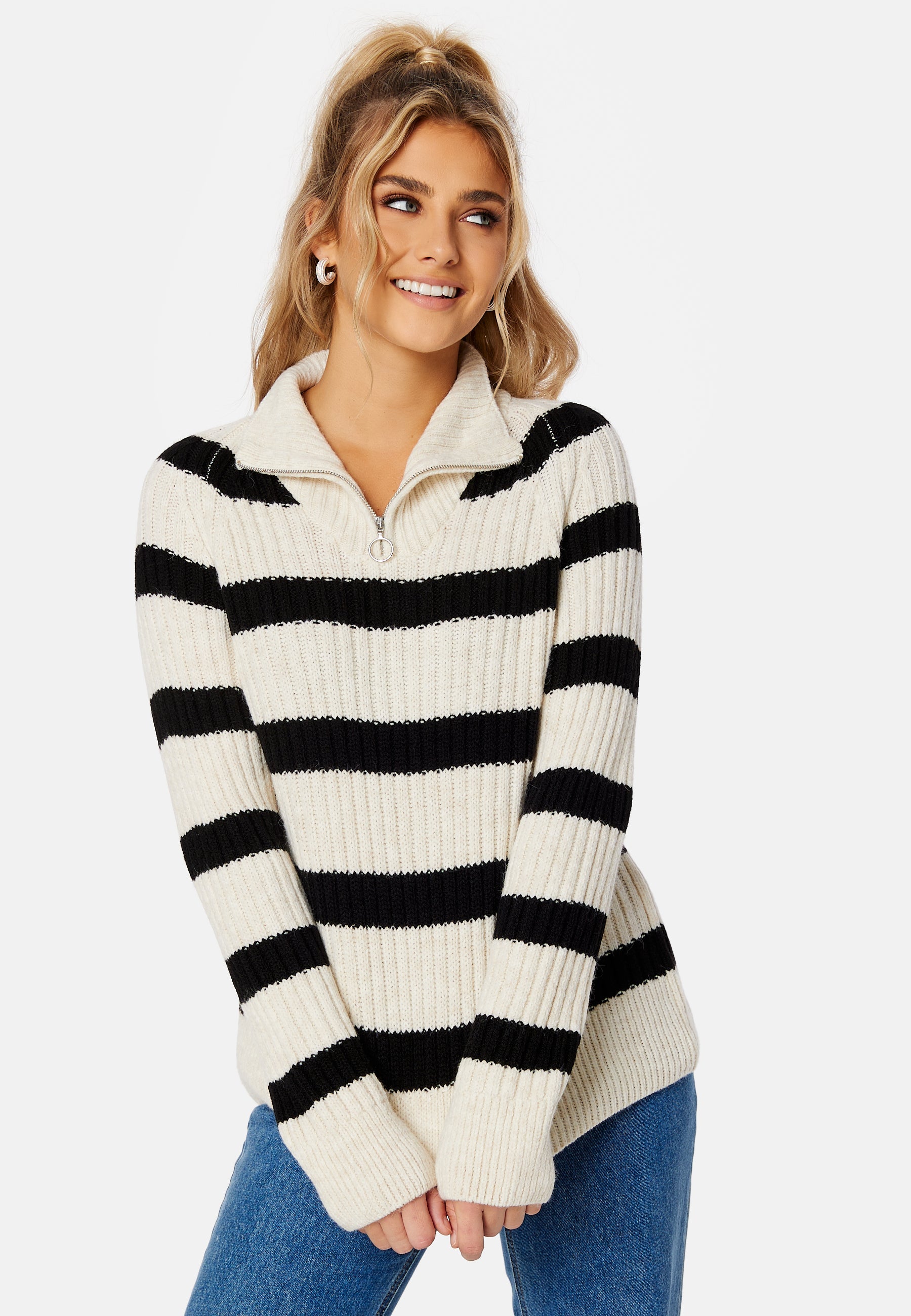 ONLY Leise Freya Zip High Neck Pullover