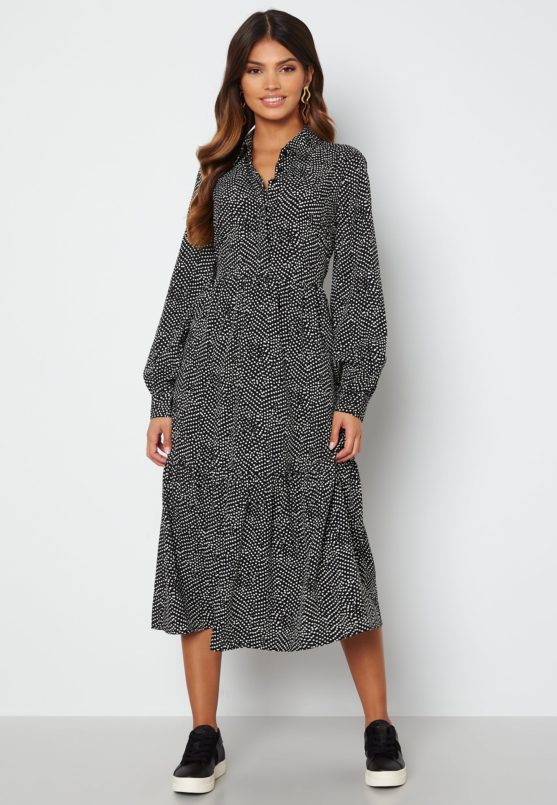 Happy Holly Laura puff sleeve dress