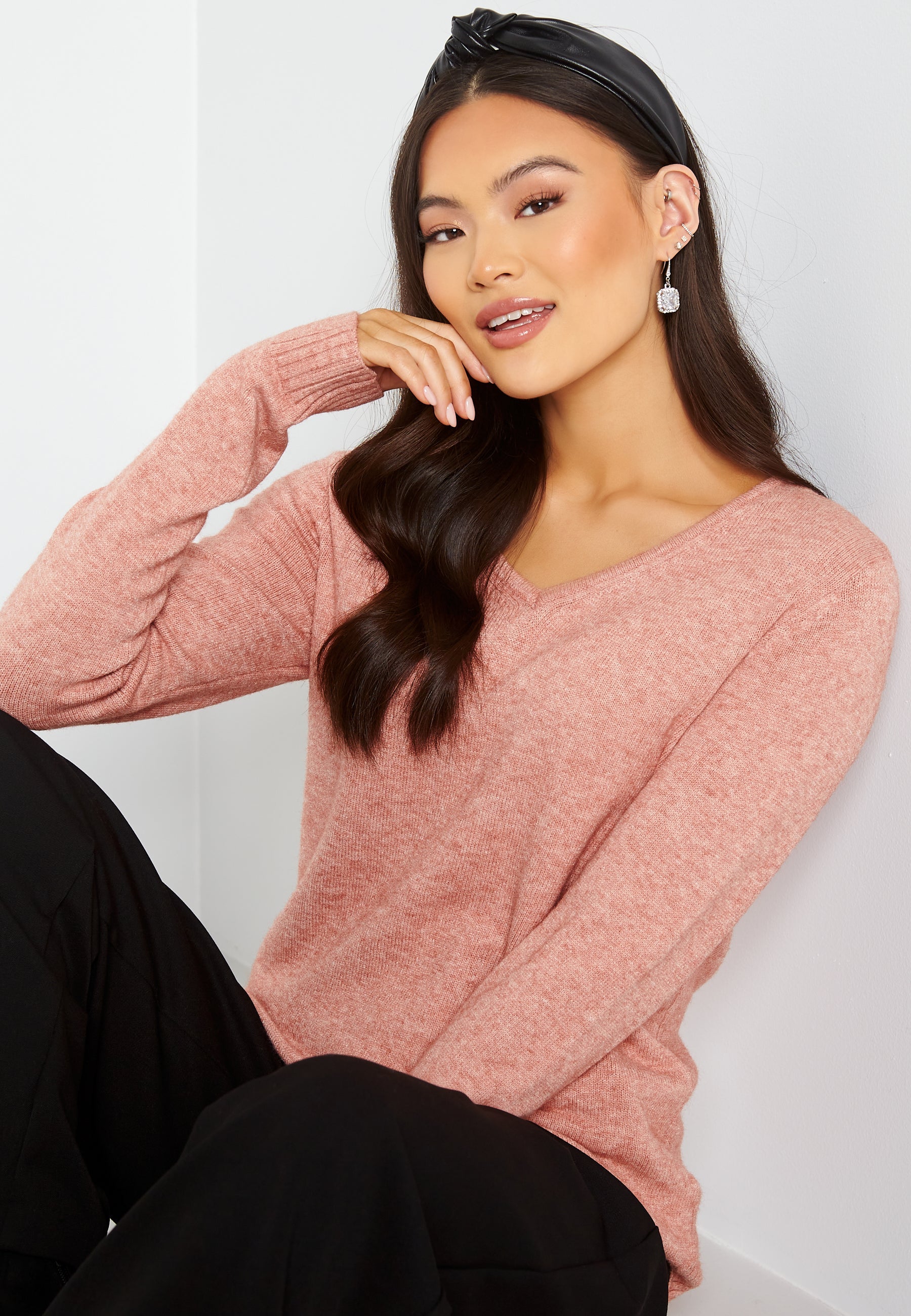 VILA Ril L/S V-neck Knit Top