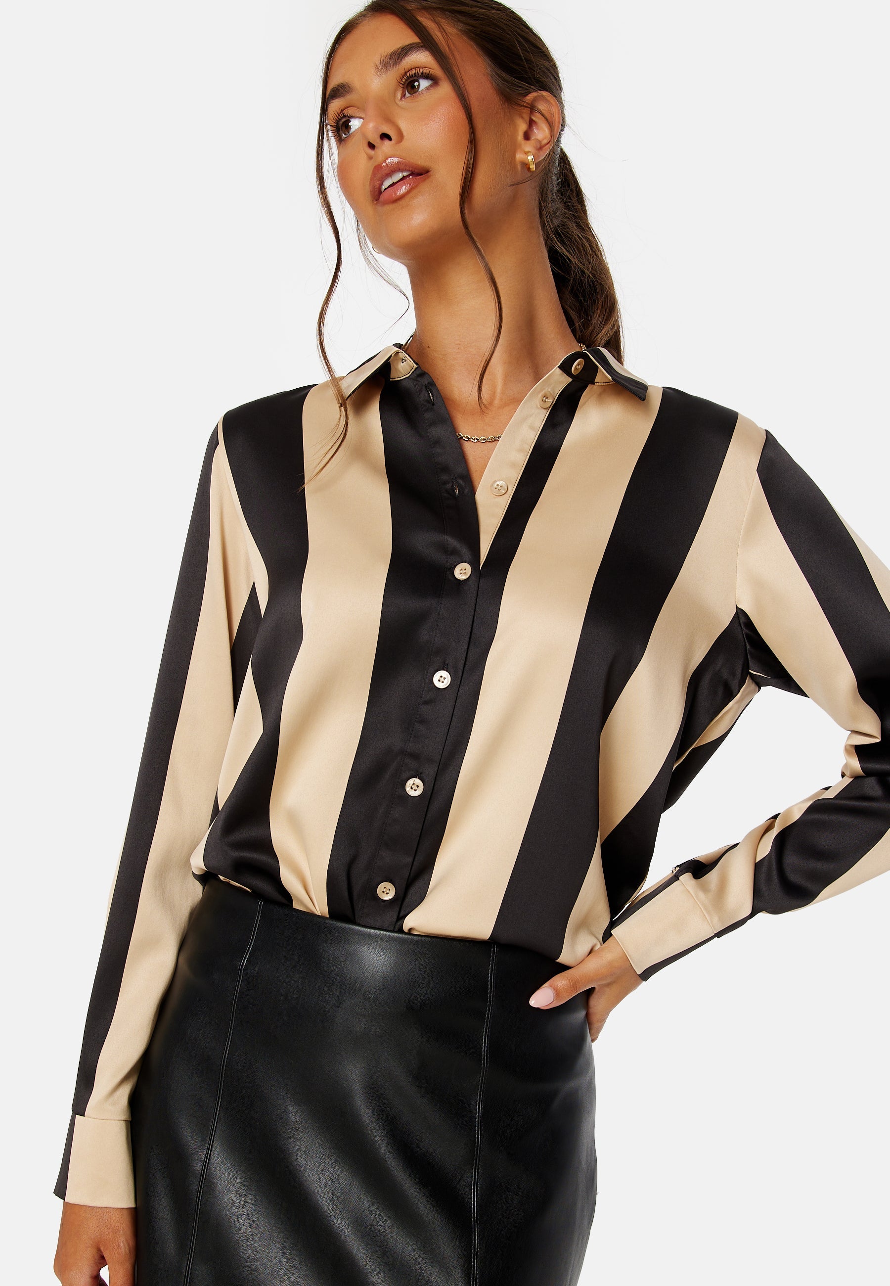 ONLY Victoria LS Loose Satin Shirt